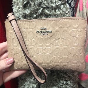 Blush Coach Wristlet